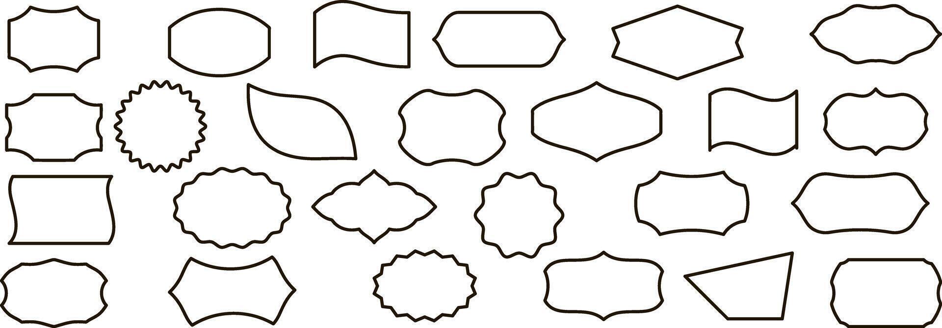 Sale sticker set Frame Border Price tag Shopping label vector