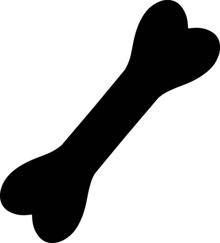 Silhouette dog bone icon Stencil clipart vector