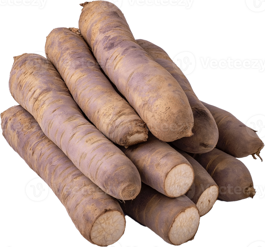 Yam Root vegetable - Sweet potato isolated, fresh pile of Yam illustration png