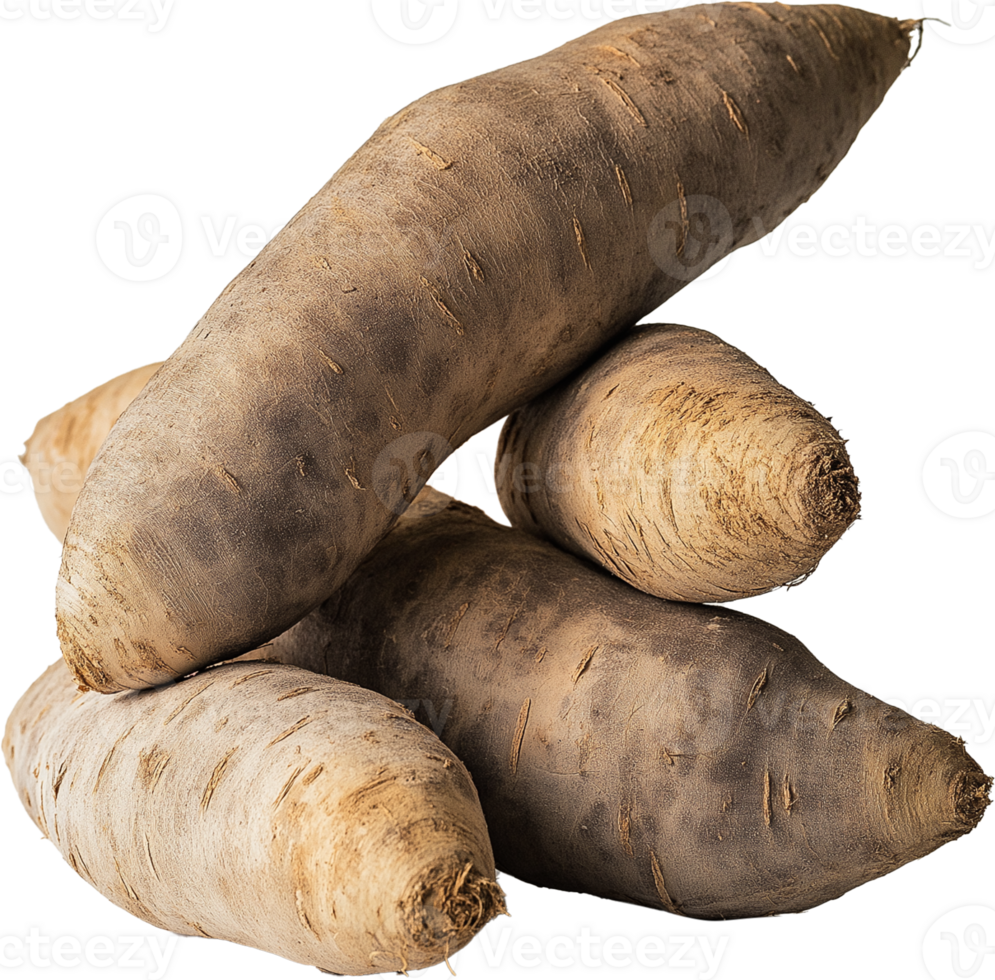 Yam Root vegetable - Sweet potato isolated, few of Yam illustration png