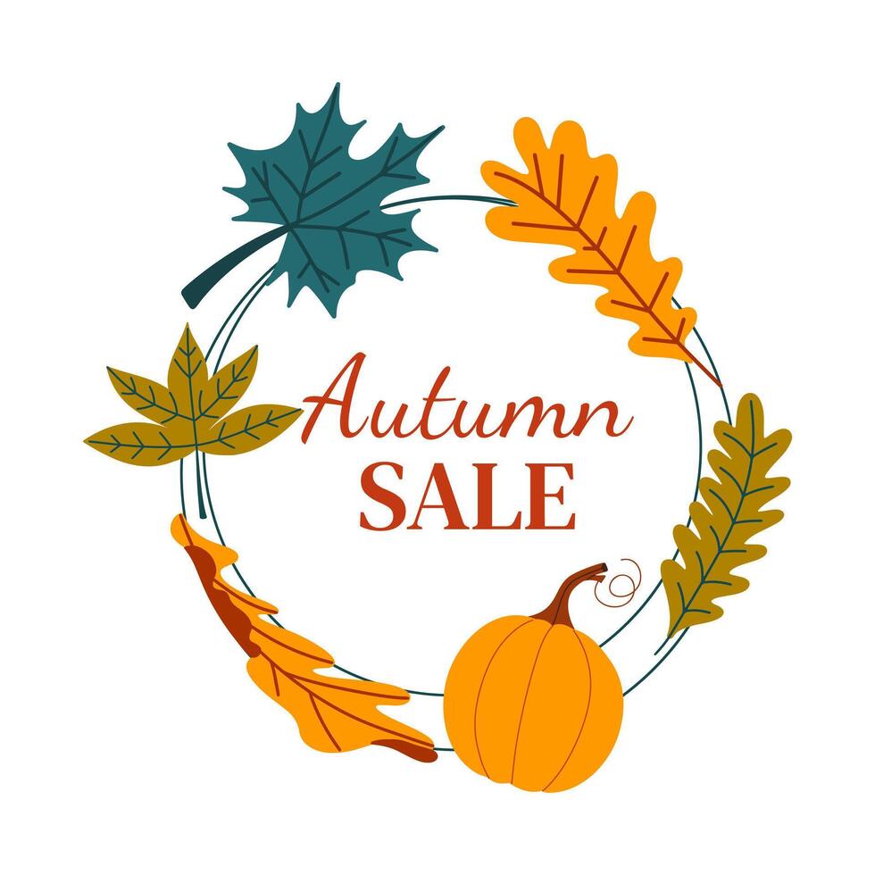 Autumn sale design. Fall vector