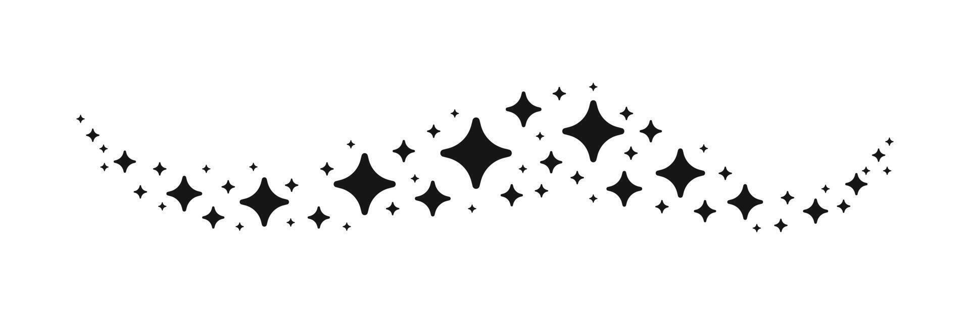 Sparkle star icons. Shine icons. Stars sparkles illustration. flat magic glow. Sparkling light, sparkle dust vector