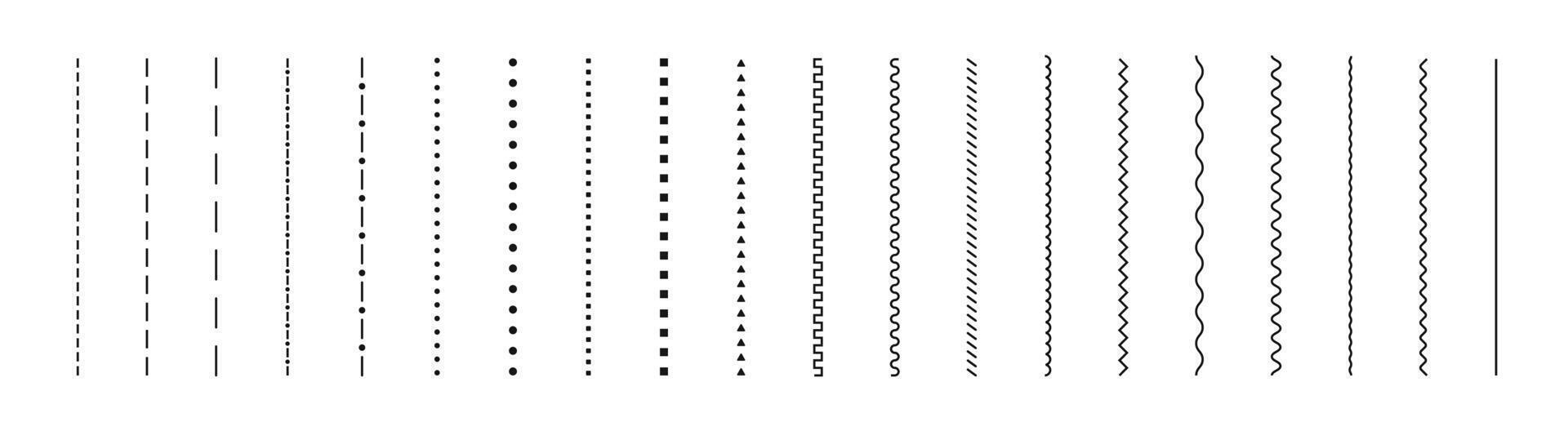 Set of wavy lines. Various wave lines isolated collection. Collection of abstract wavy curve lines. Lines set vector
