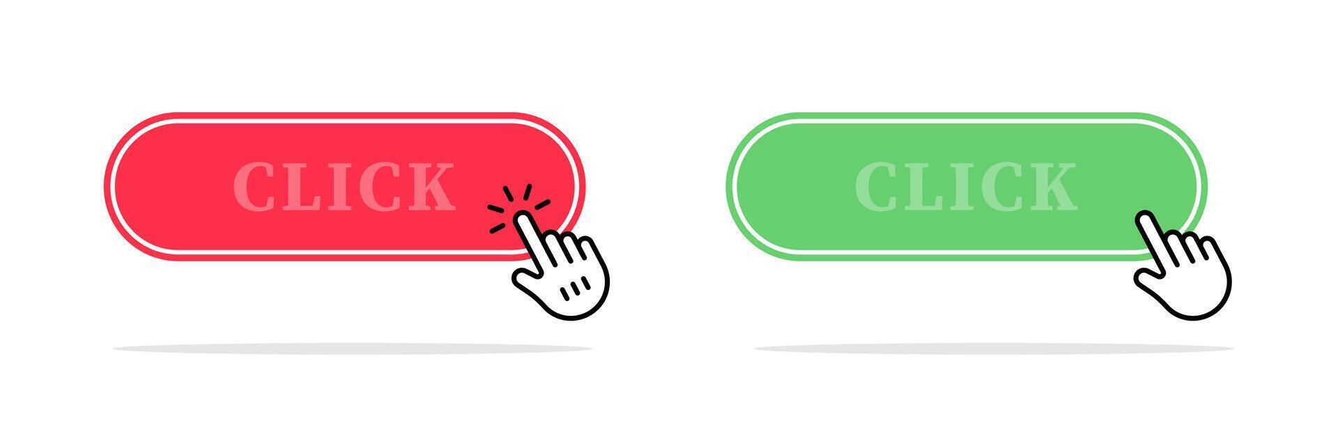 botón colocar. botones para sitio web diseño. hacer clic botón. moderno acción botón. hacer clic aquí botón. vector