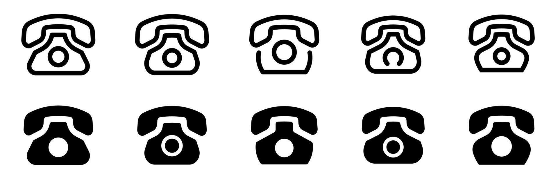 Telephone icon. Phone icon set. Call icons. Communication concept icons. vector