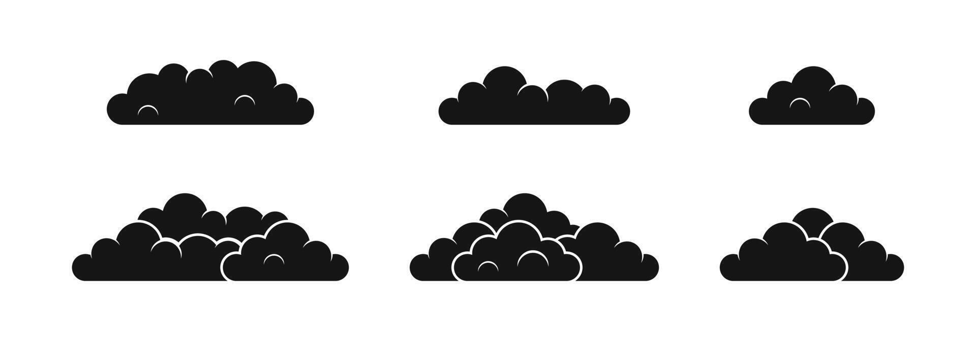 Cloud icons. Cloud shpes. Clouds. Cloud silhouettes vector