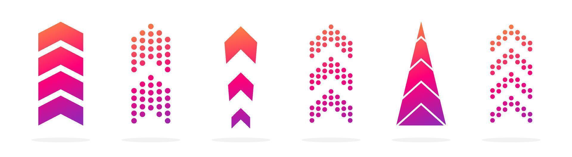 Swipe Up icons for social media stories. Swipe up icon set. Arrow up buttons. Swipe up arrows. Scroll symbols. vector