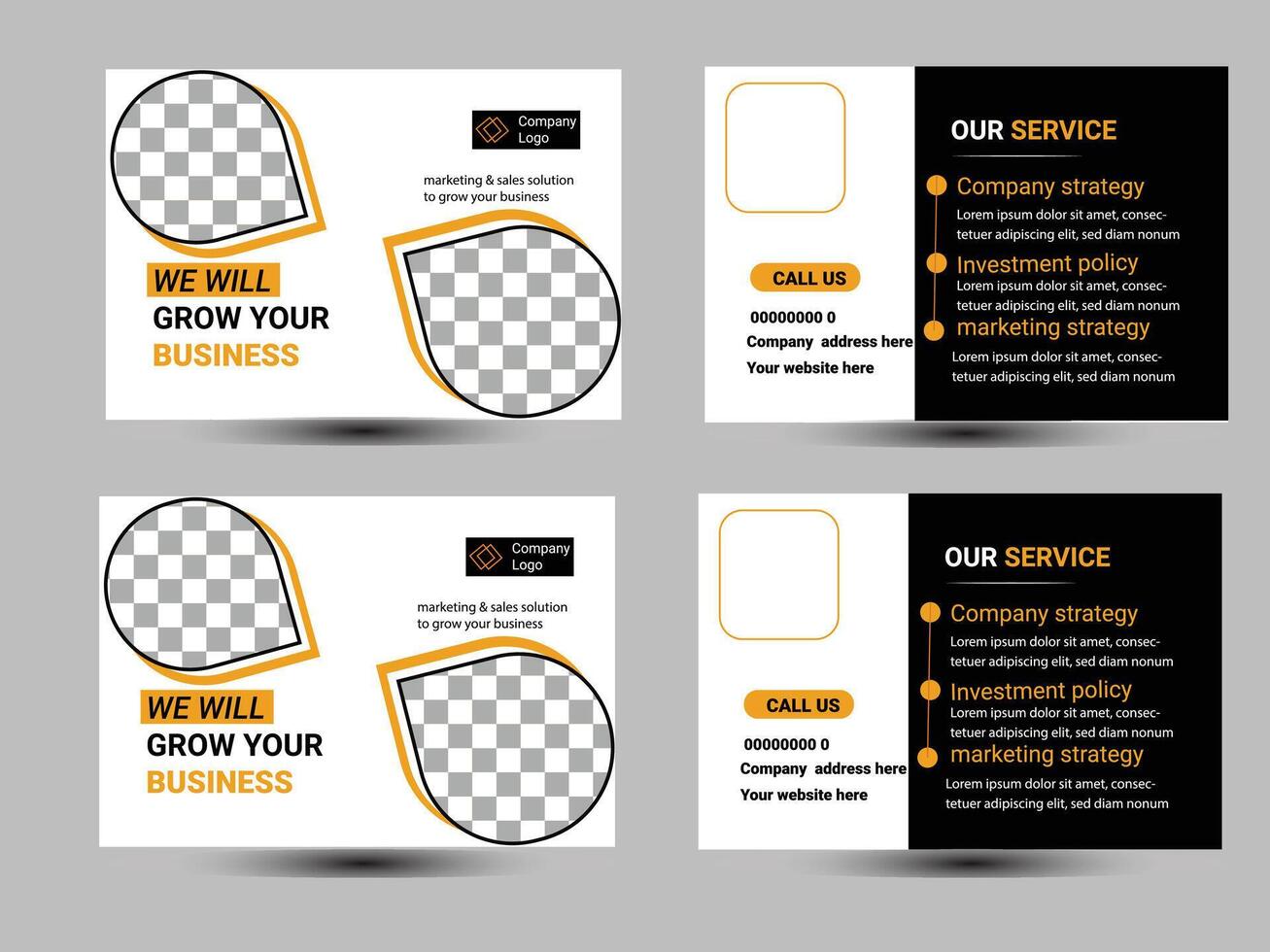 post card design template, vector