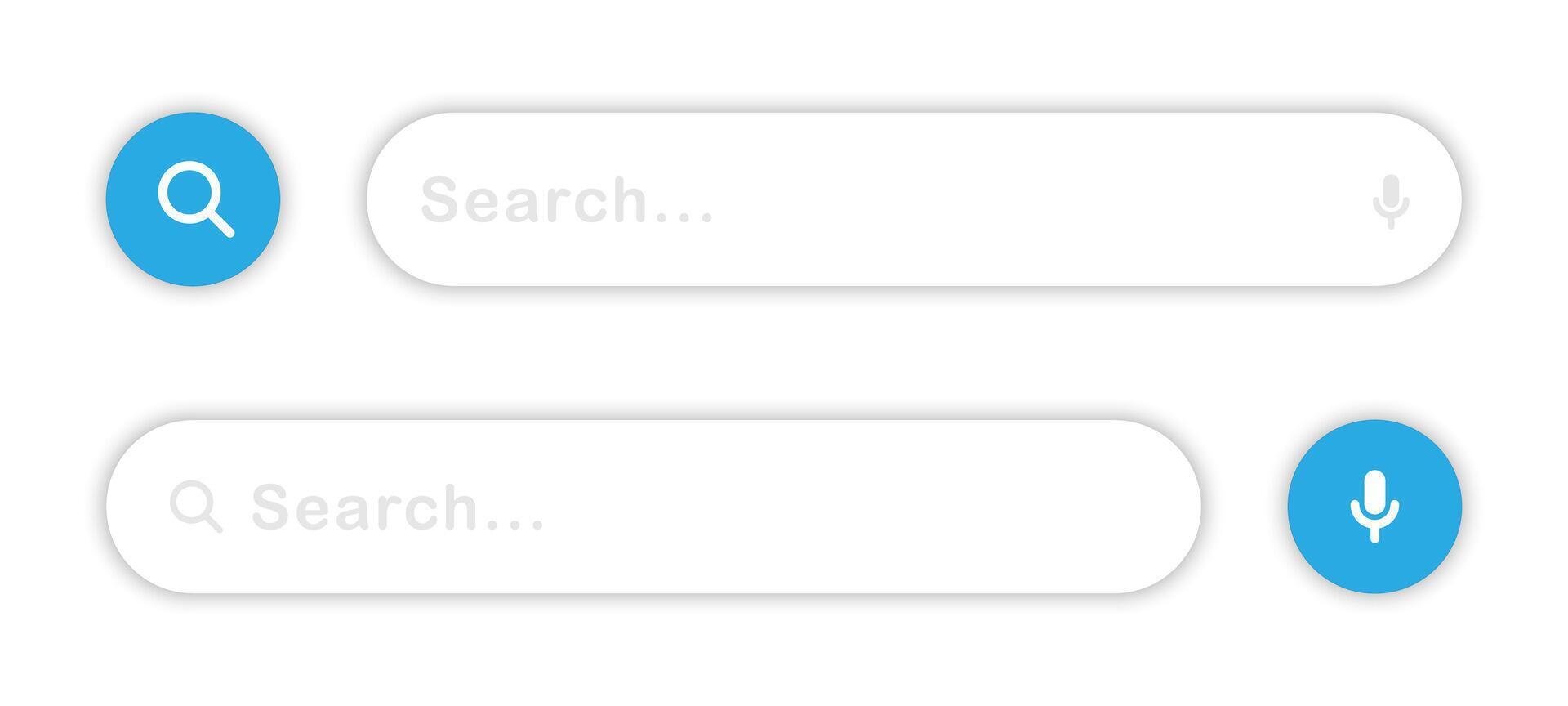 Search bar. Search bar for ui. Search bar icons. Realistic search bar illustration vector