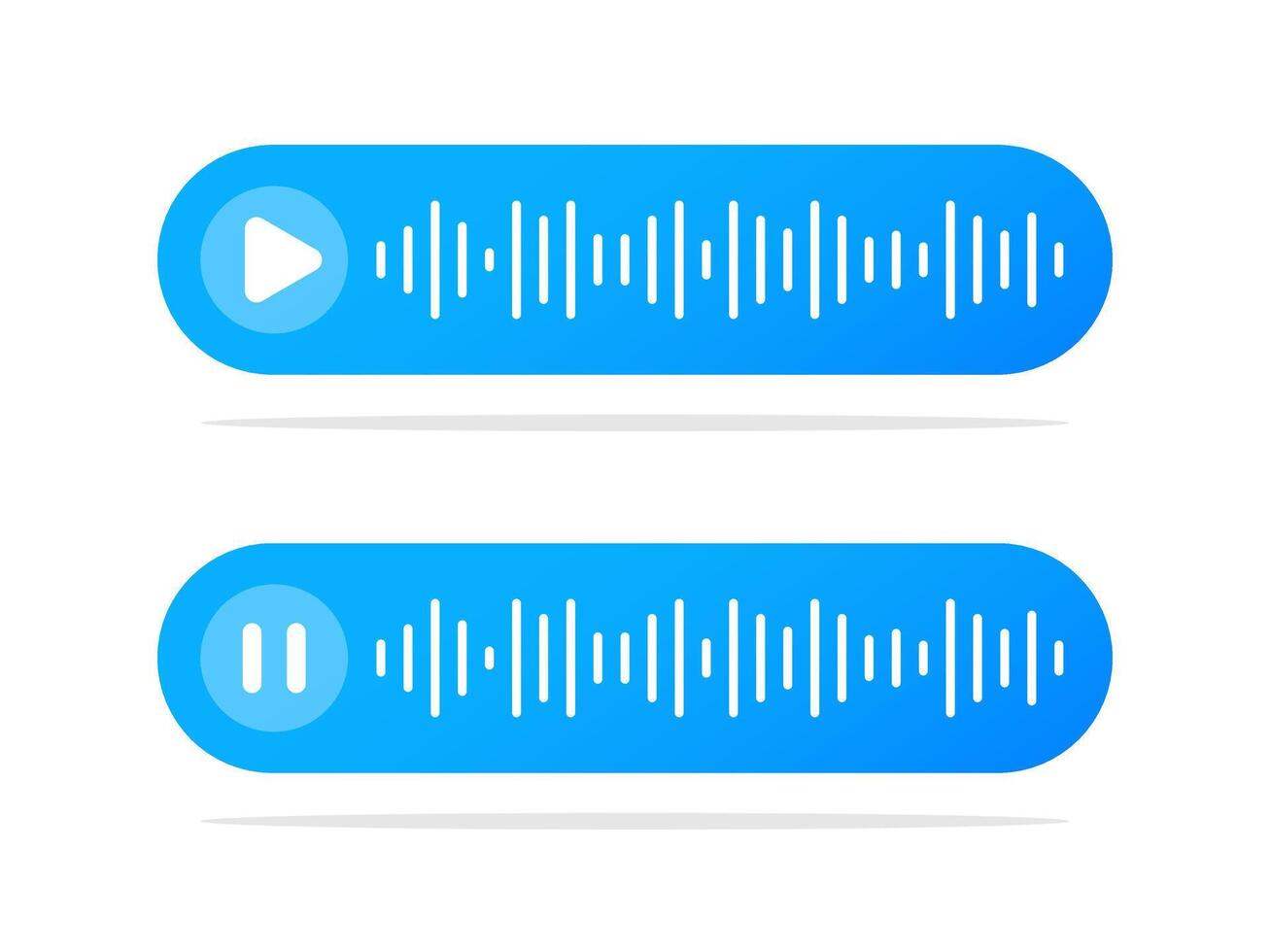 Voice message, audio chat interface. Audio chat, speech sound wave. Sound waves. Voice message icons. Voice message illustration. vector