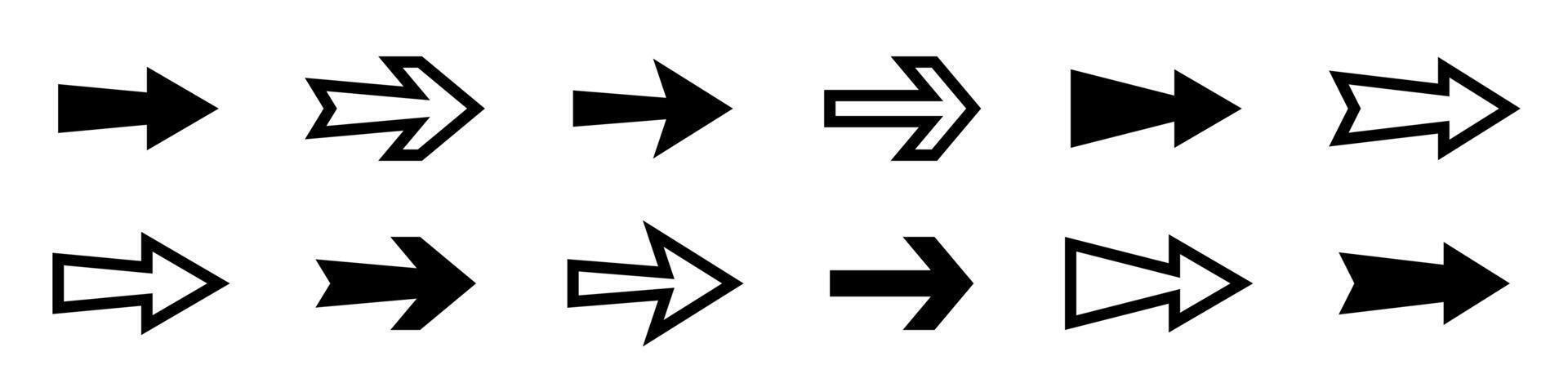 Arrow icon set. Flat arrow cursor set. Arrow . Arrow collection. EPS 10 vector