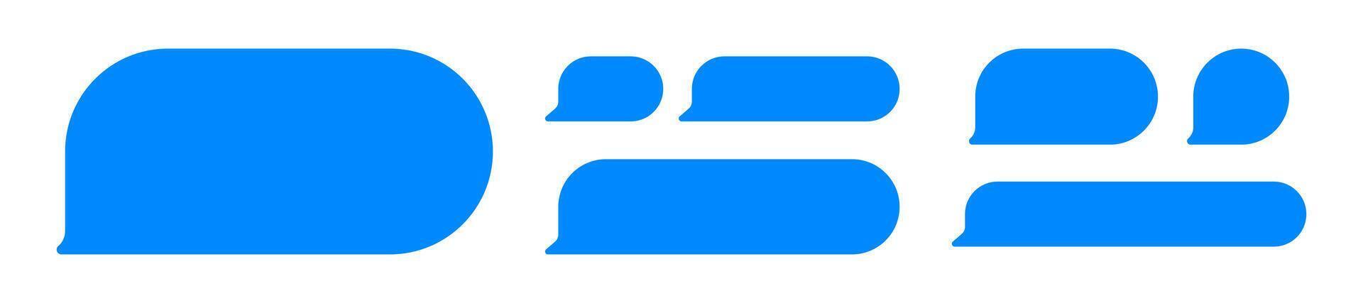 Message bubbles. Messenger text box interface. SMS bubbles. Speech bubbles for chat. Message bubbles set. vector