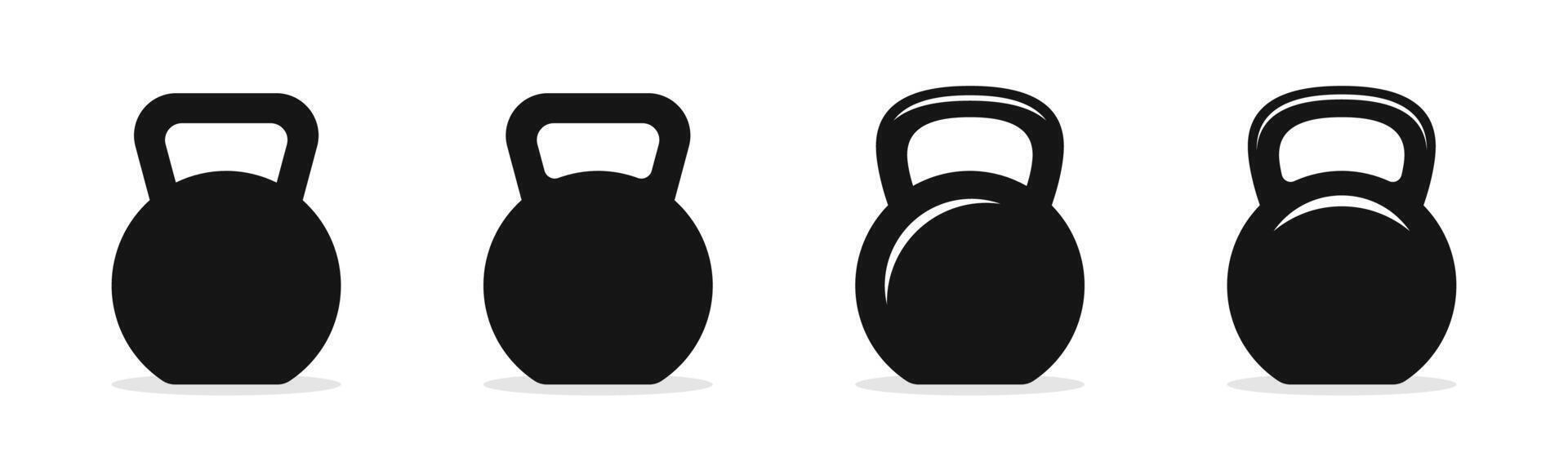 Kettlebell icons. Weight icons. Set of different kettlebells. Kettlebell illustration. Fitness kettlebell. weight vector