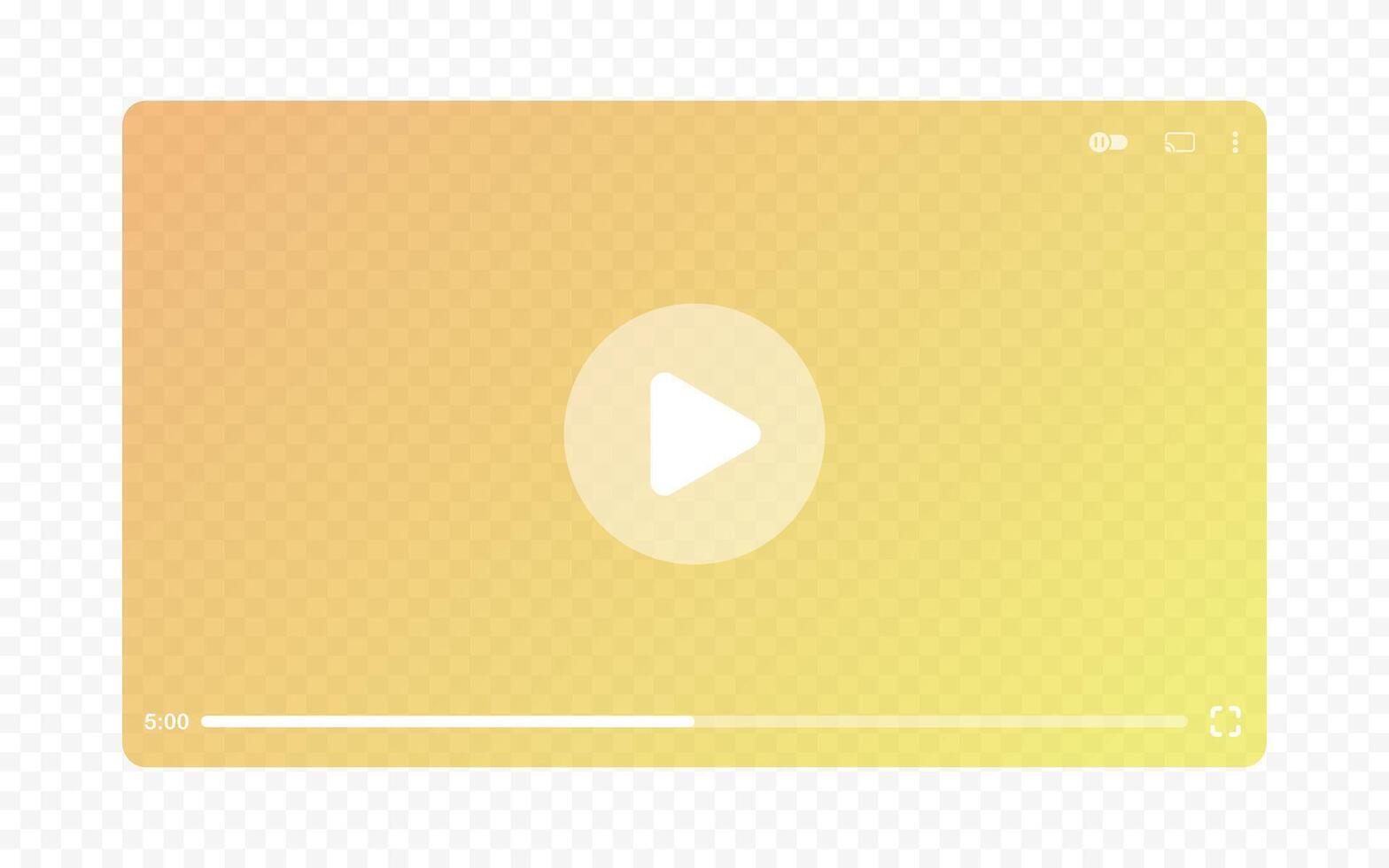 player template. player with a play button. multimedia player template. player. multimedia player mockup. vector