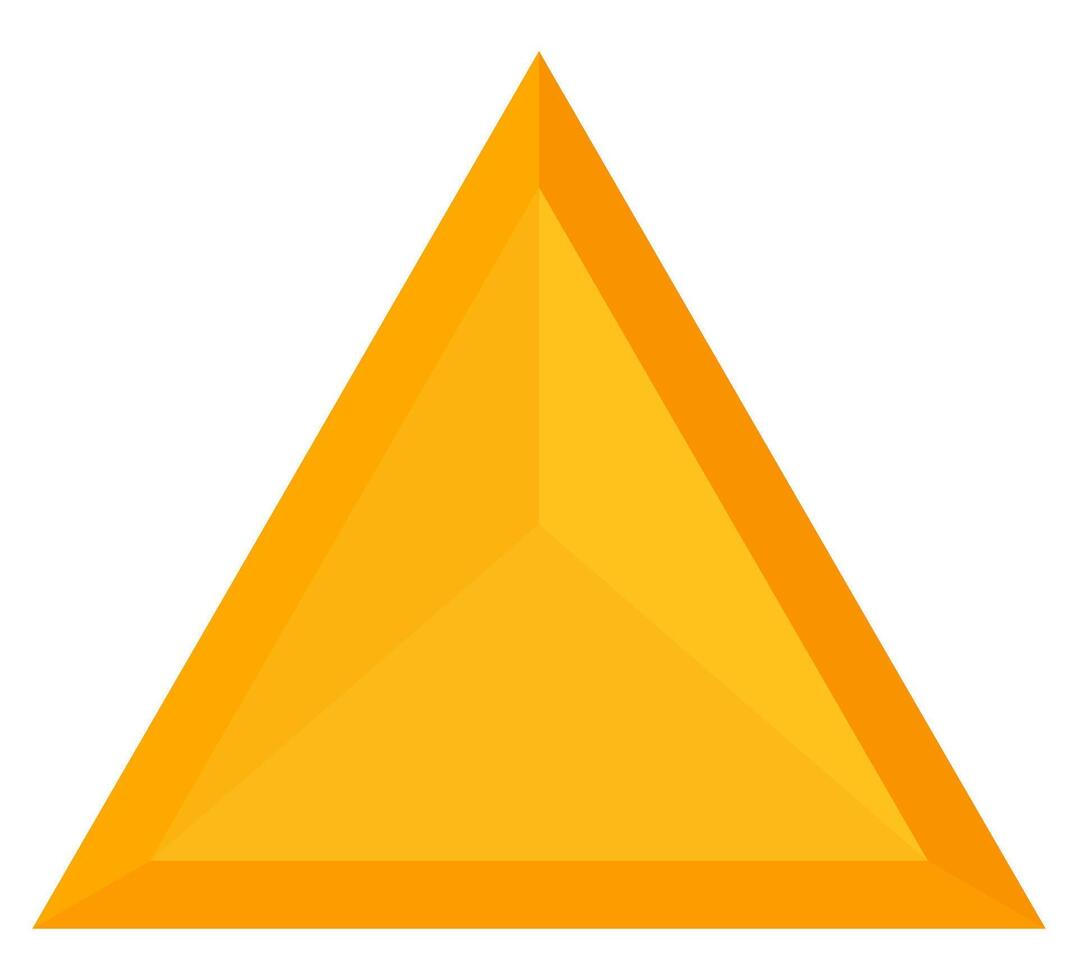 Triangle shape icon isolated on white background. vector