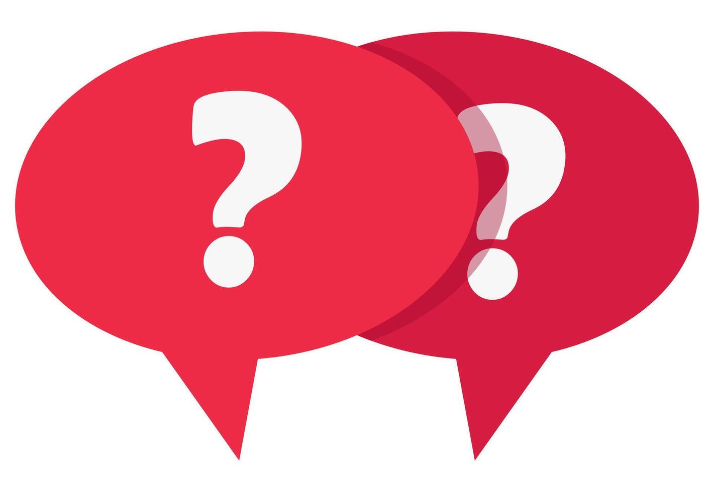 Speech bubbles question mark icon isolated on white background. vector