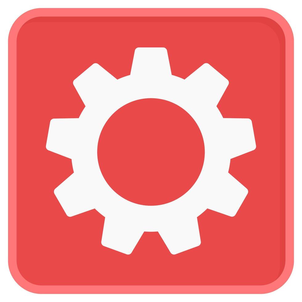 Settings gear cog icon isolated on white background. vector