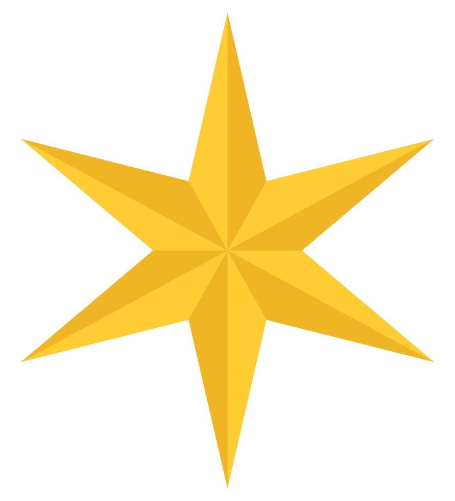 Shining star flat icon isolated on white background vector