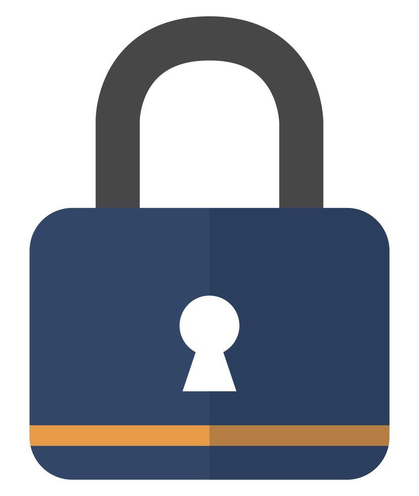 Lock icon isolated on white background. vector
