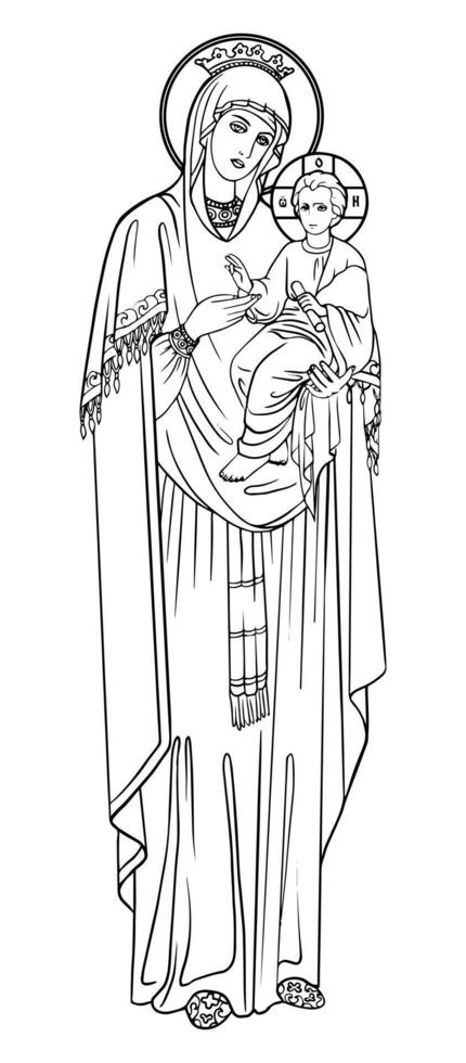 Mother of God vector