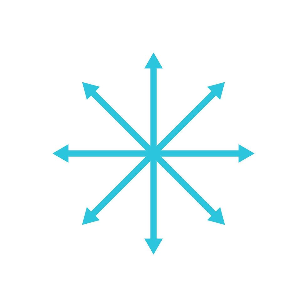 All directions icon. Isolated on white background. From blue icon set. vector