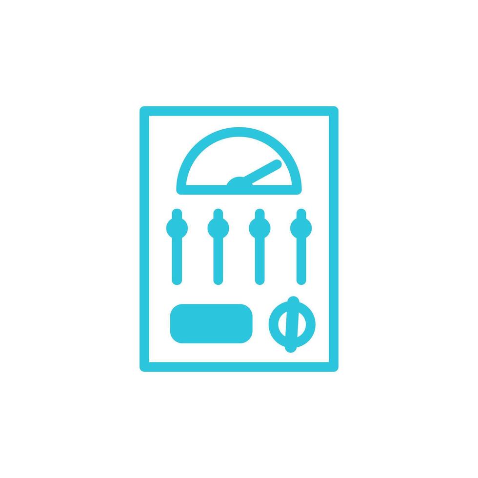Control panel icon. Isolated on white background. From blue icon set. vector