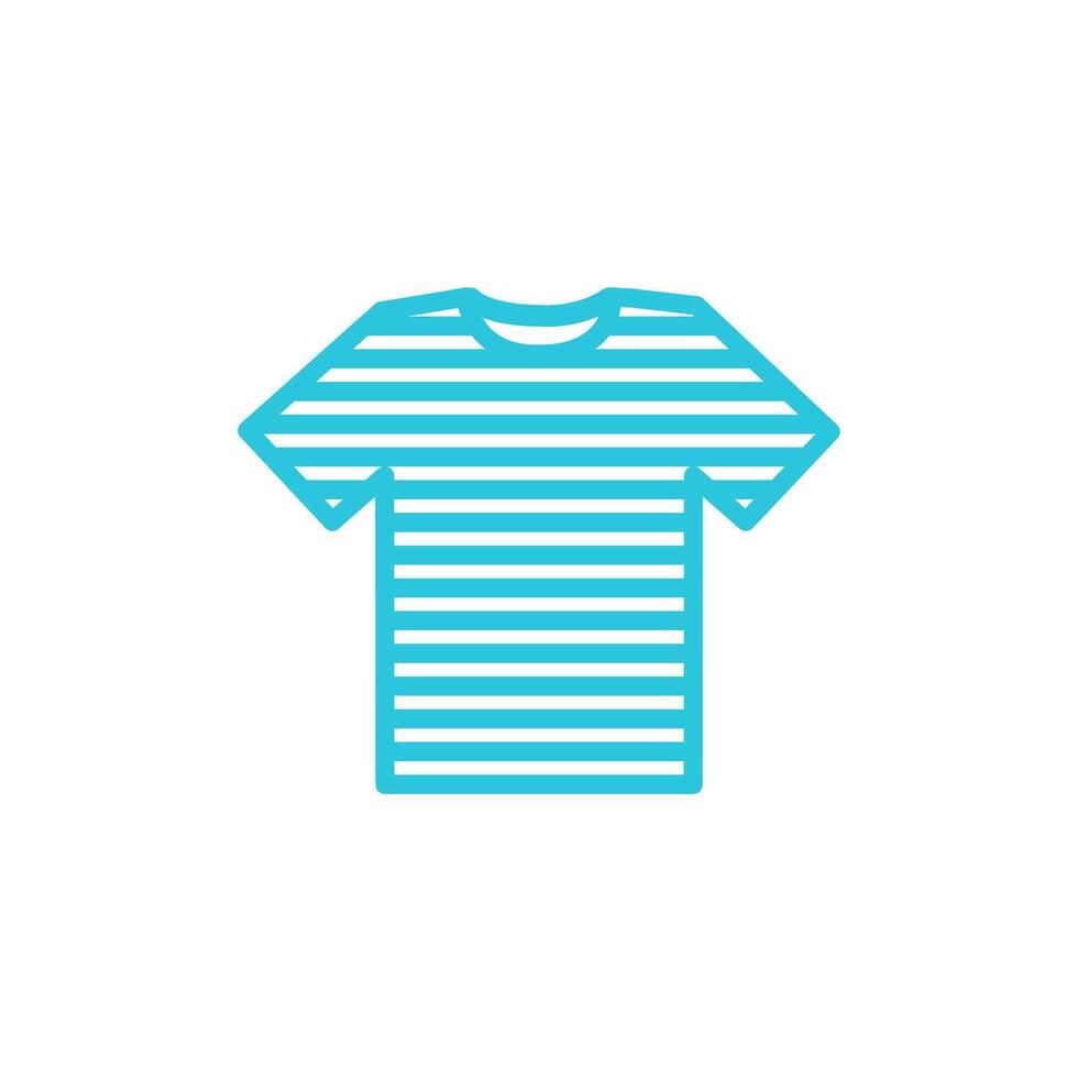 Sailing striped man T-Shirt icon. Isolated on white background. From blue icon set. vector