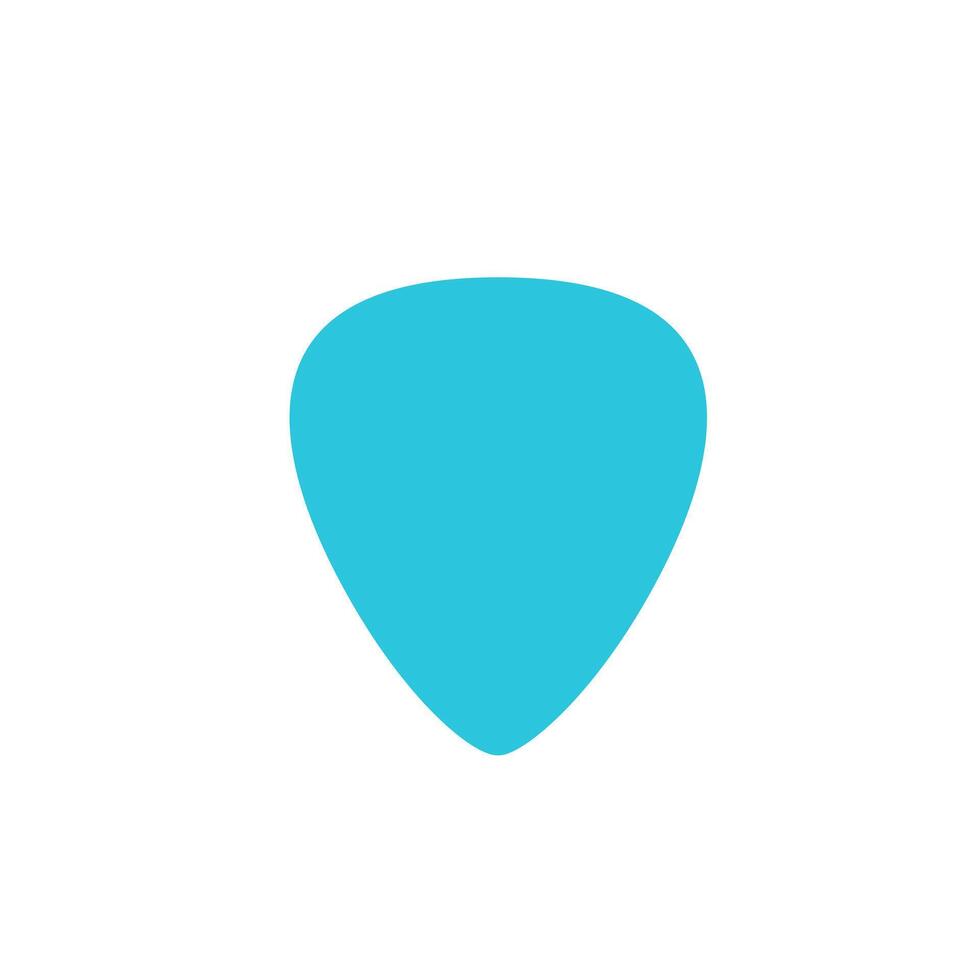 Guitar pick icon. Isolated on white background. From blue icon set. vector