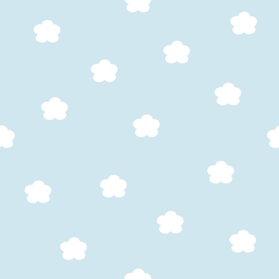 Seamless texture, White clouds endless pattern vector