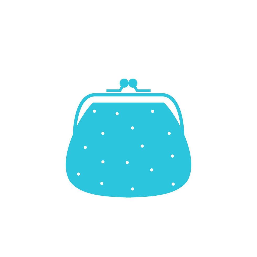 Lost nostalgic purse icon isolated on white background, from blue icon set. vector