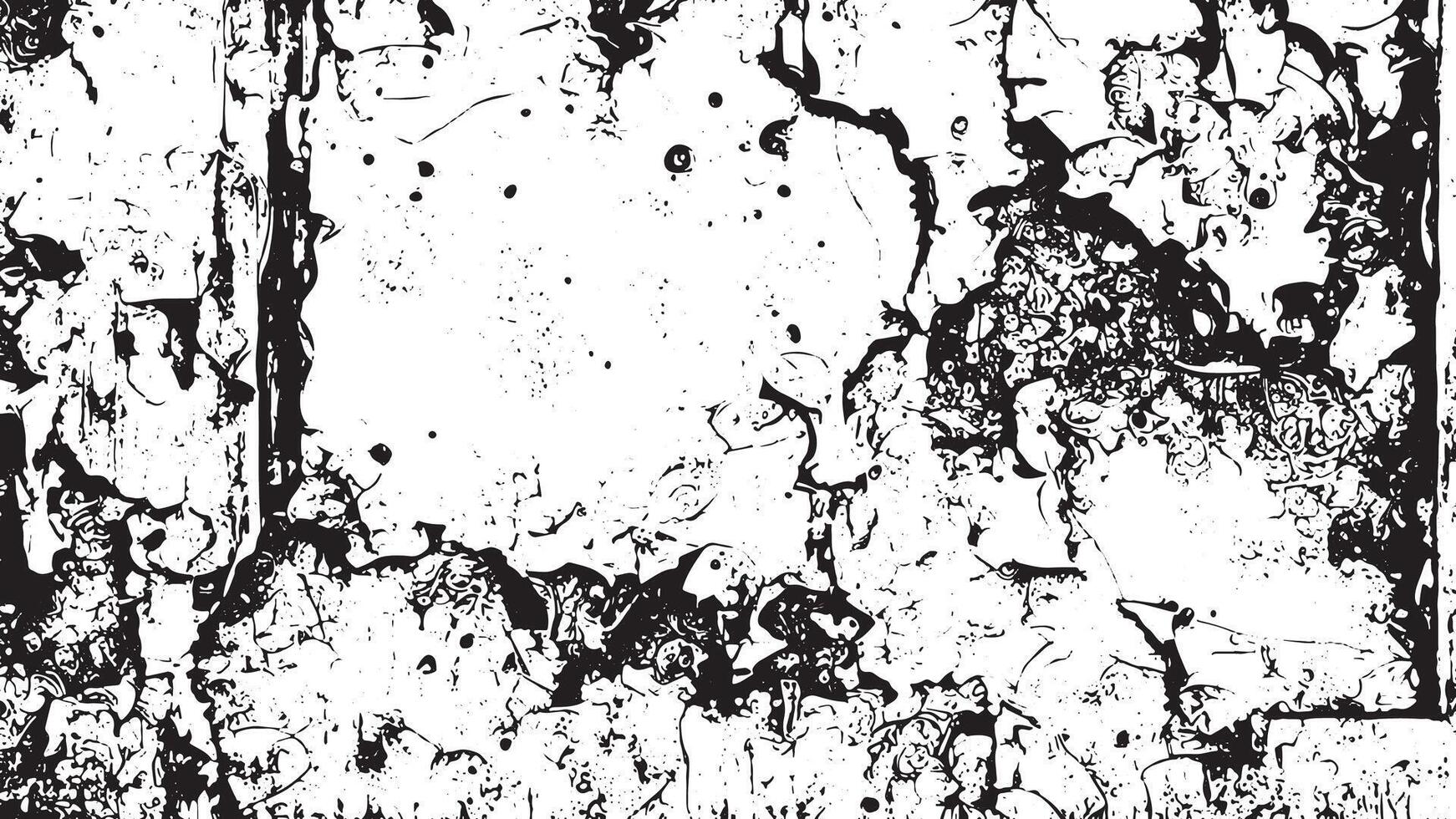 Weathered Black Grunge on White Background for Texture and Overlay Applications vector