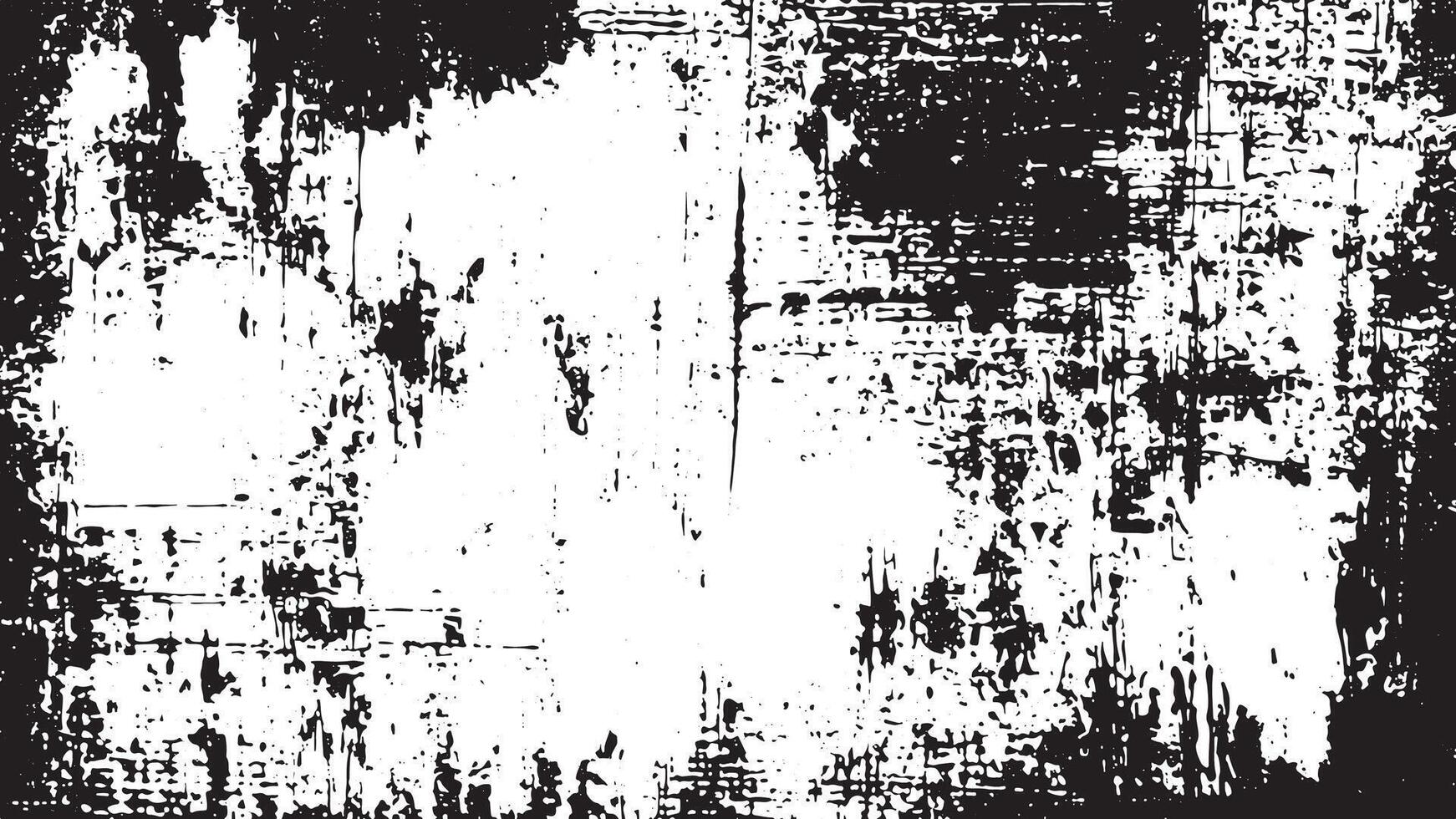 White Canvas with Black Distressed Grunge and Noise Overlay for Monochrome Texture and Background. vector