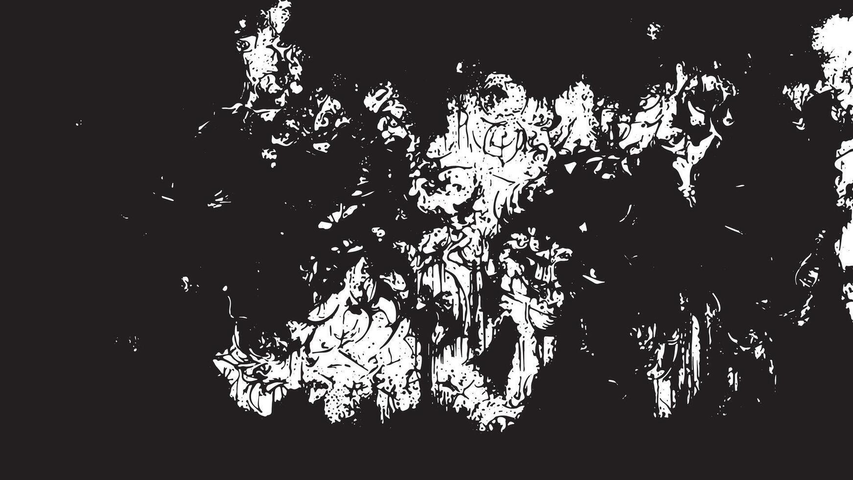 Black Grunge on Clean White Background for Distressed Textures and Overlay Effects. vector
