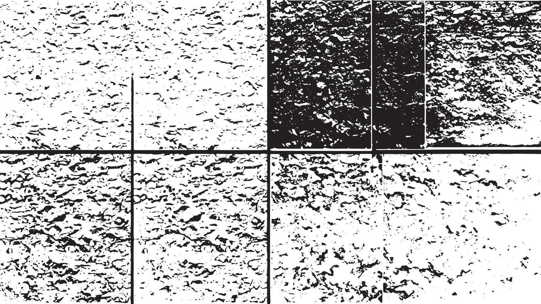 Monochrome Background with Black Distressed Grunge Texture and Noise Overlay on White Surface. vector