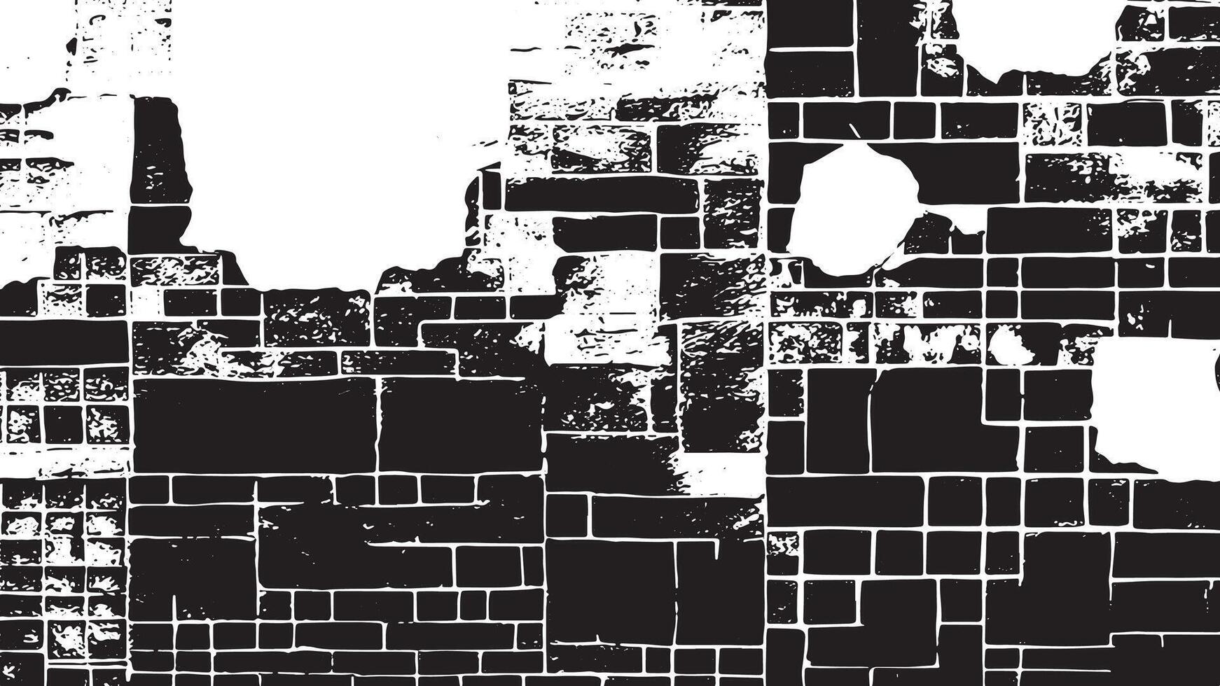 Vintage Grunge Cement Plaster Wall Texture Distressed Monochrome Design for Black and White Overlays vector