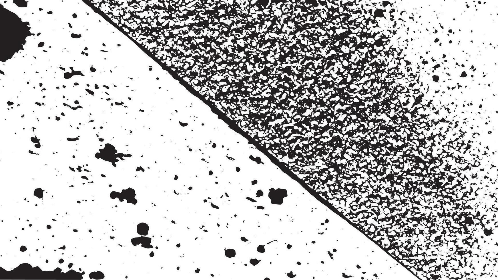 White Background with Black Distressed Grunge and Noise Texture for Monochrome Overlay and Background Use. vector