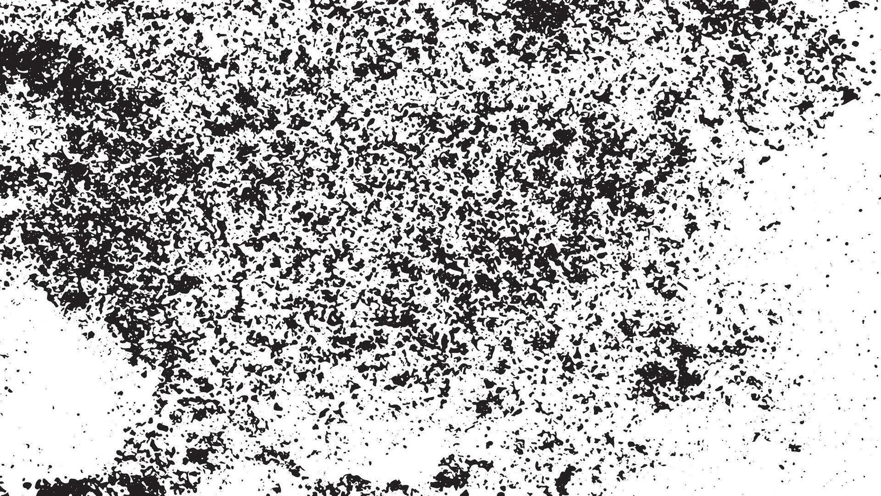 Monochrome Black and White Distressed Grunge Texture with Noise Overlay on White Background. vector
