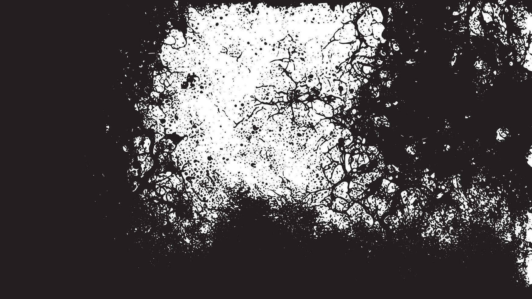 Faded Black Grunge Texture on White Canvas for Monochrome Backgrounds and Overlay Designs vector