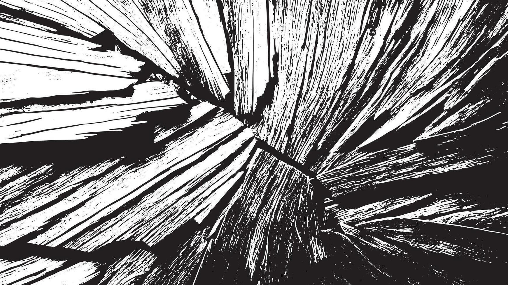 Blackened Grunge Effect with Monochrome Distress on White Canvas vector