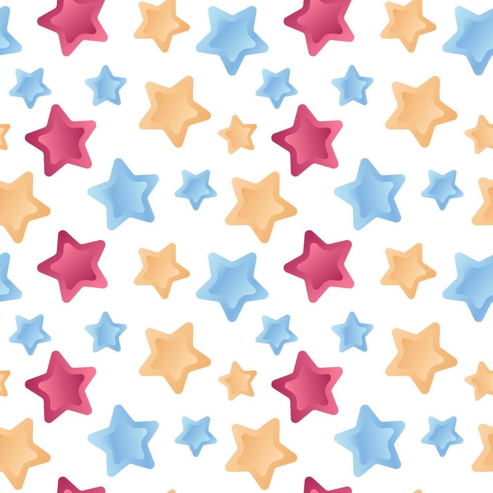 Create colorful star patterns for dynamic designs with various colors for lively backgrounds vector