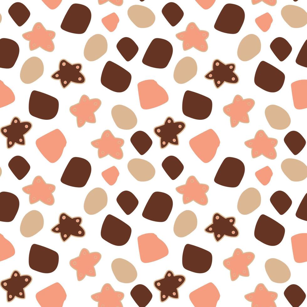 Modern Geometry seamless patter. Seamless texture with cut out shapes. Playful background in retro style with different forms and shapes vector