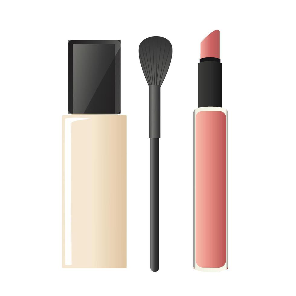 Set of packages for decorative cosmetics. vector