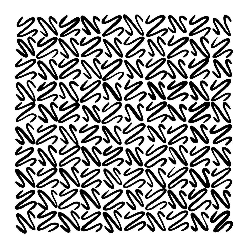 Abstract black and white scribble pattern design vector