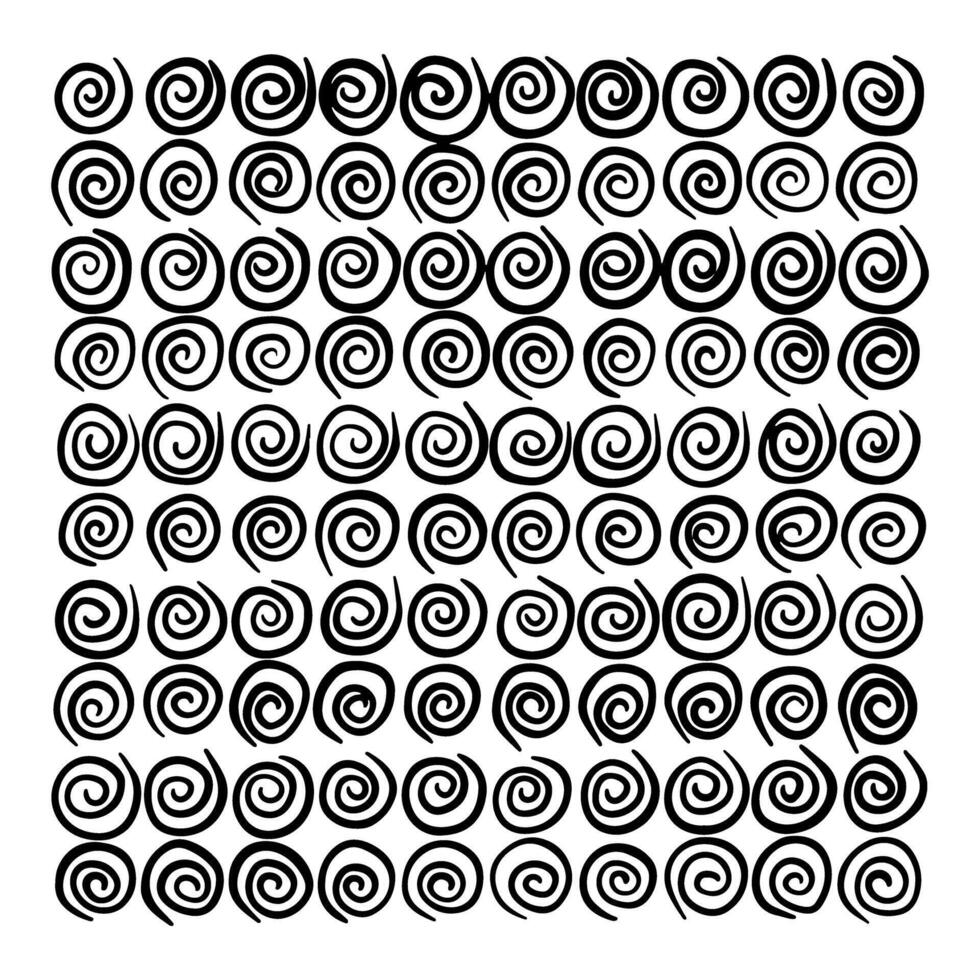 Black and white spiral swirl pattern design vector