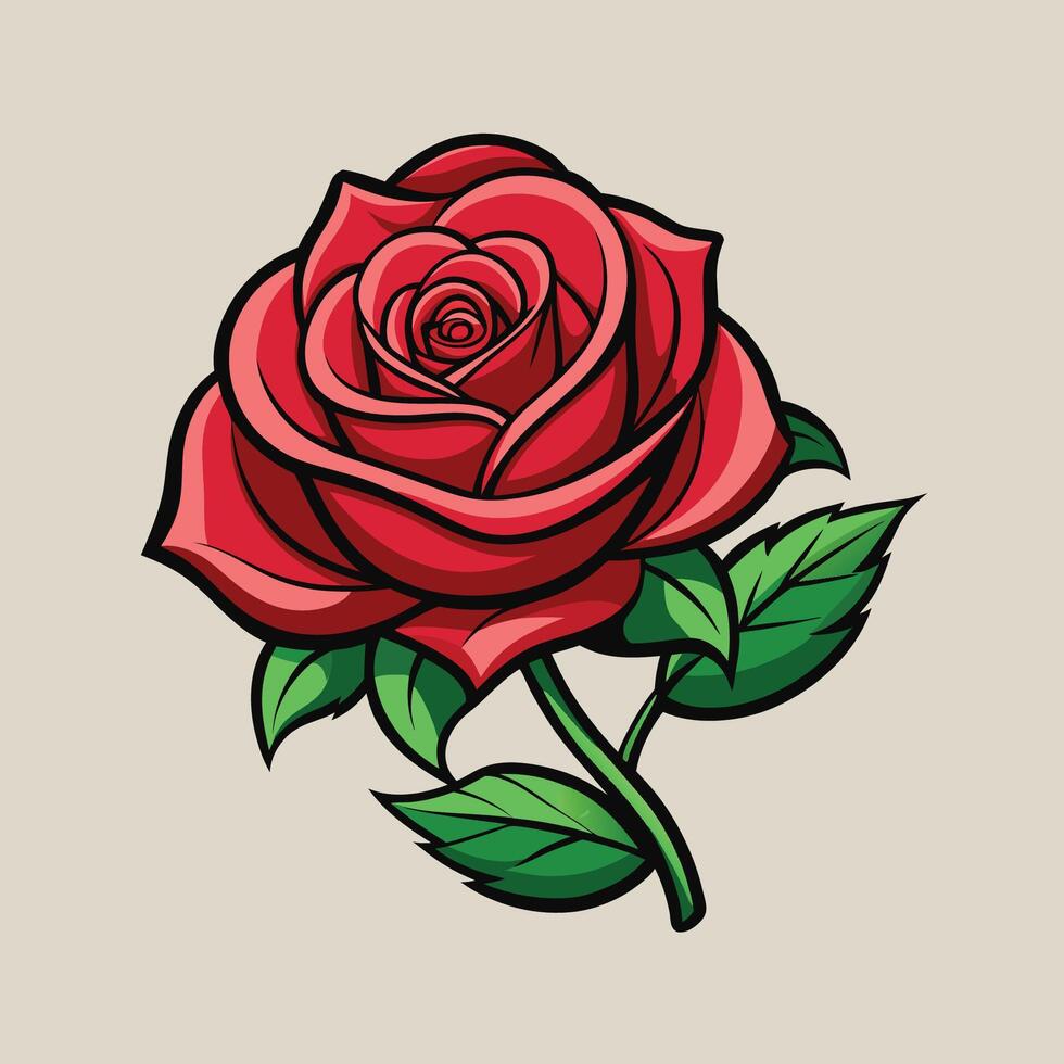 Red rose design vector