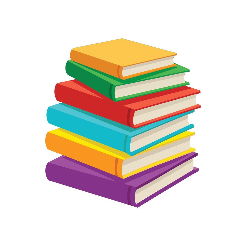 several colorful book vector