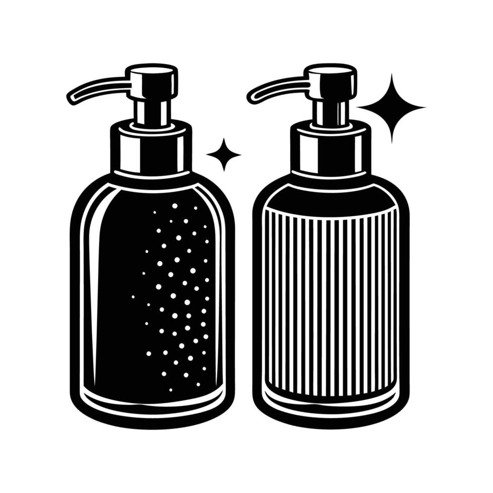 two flat handwash vector
