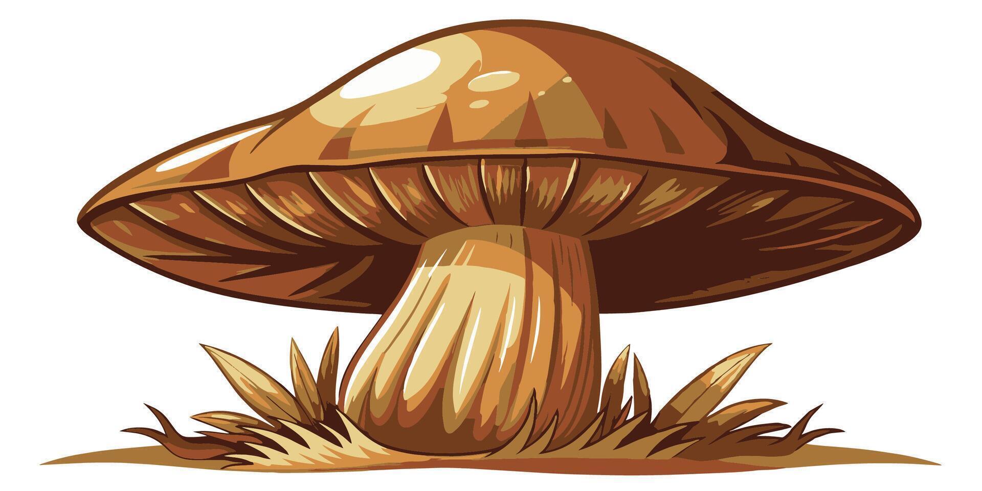 Edible mushroom. Edible mushroom on a white background. illustration vector