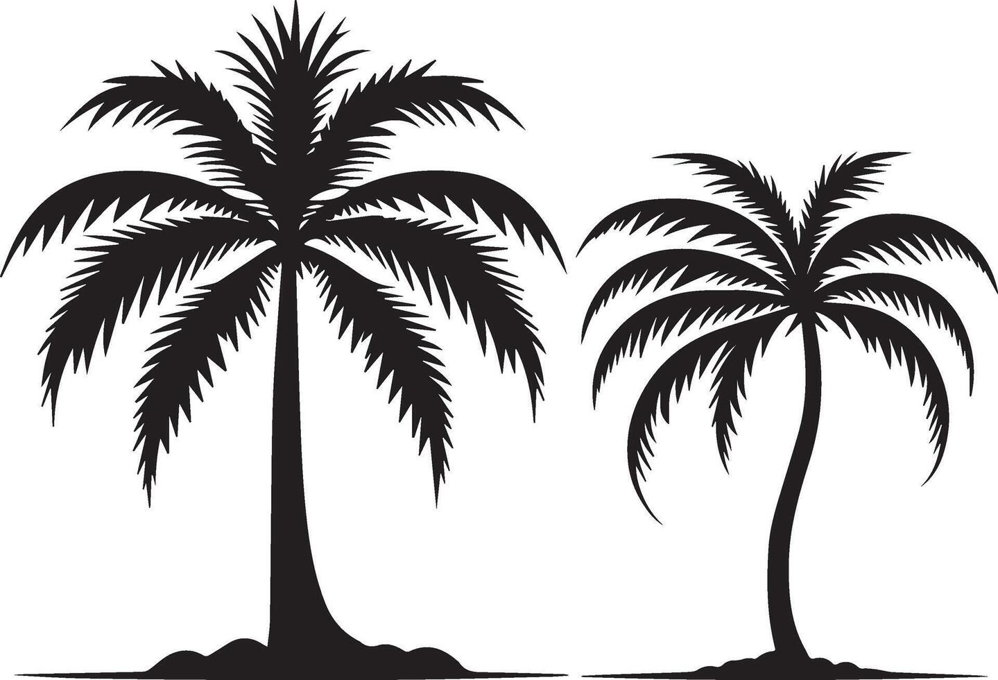Palm tree silhouette vector