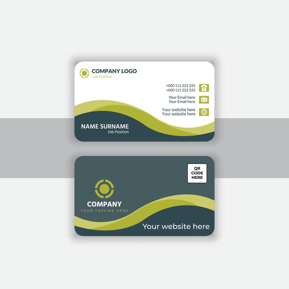 Free Business card design template vector